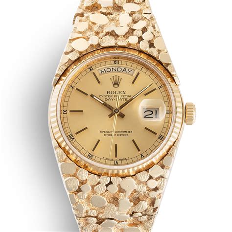 rolex replica gold nugget|rolex 36 nova golden nugget.